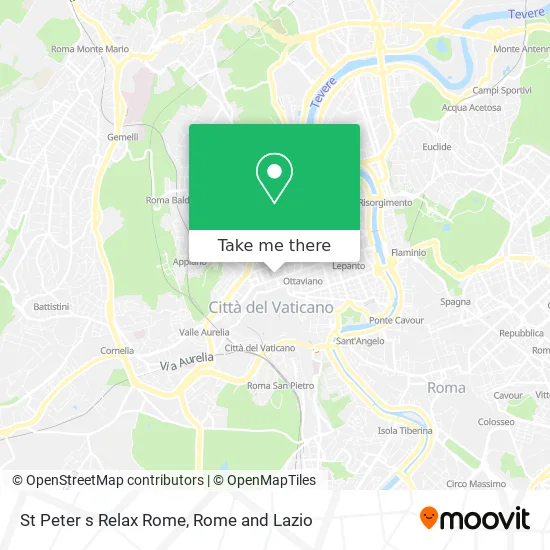 St. Peter's Relax Rome map