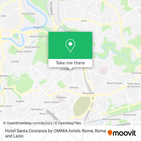 Hotel Santa Costanza by OMNIA hotels Rome map