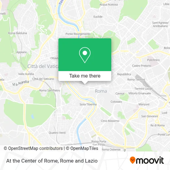 At the Center of Rome map