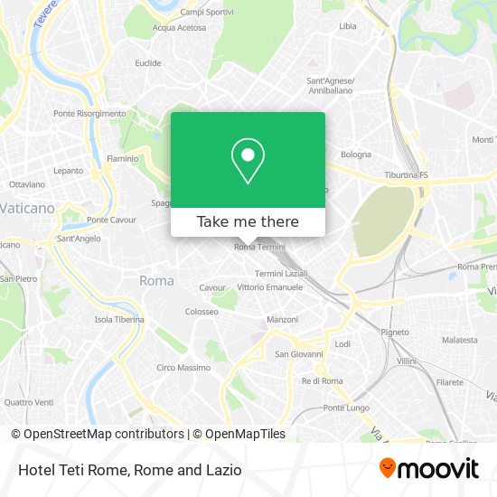 Hotel Teti Rome map