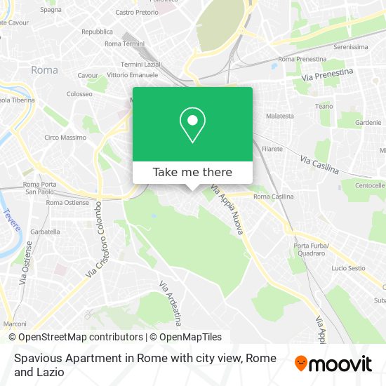 Spavious Apartment in Rome with city view map