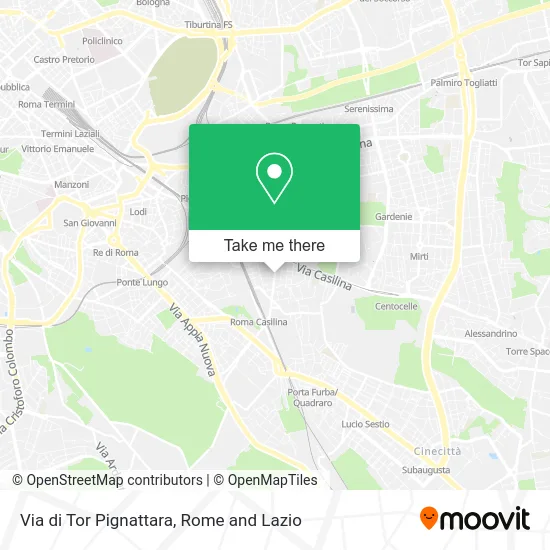 Tor Pignattara Street map