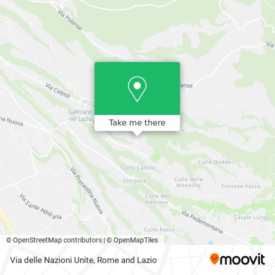 Via delle Nazioni Unite map