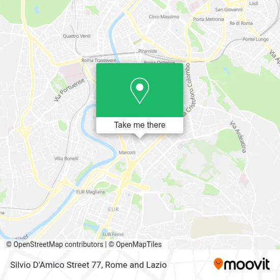 Silvio D'Amico Street 77 map