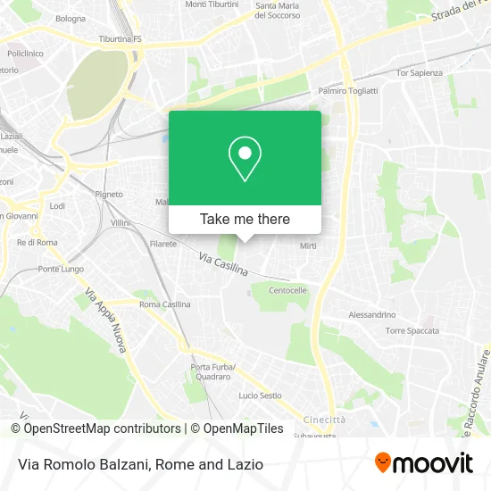 Romolo Balzani Street map