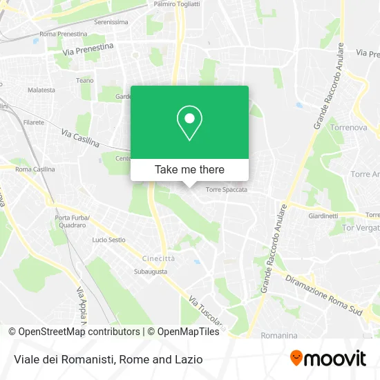 Romanists Avenue map