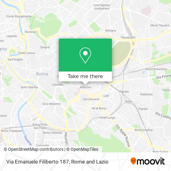 Via Emanuele Filiberto 187 map