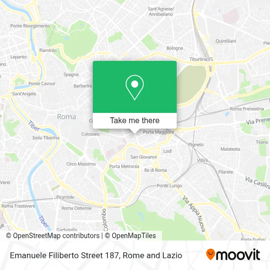 Emanuele Filiberto Street 187 map