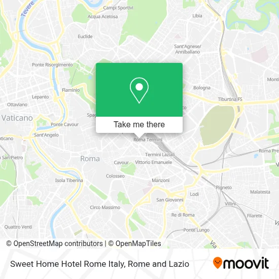 Sweet Home Hotel Rome Italy map