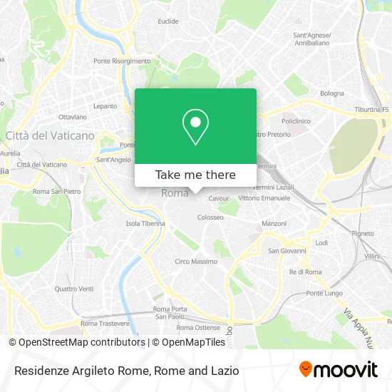 Argileto Residences Rome map