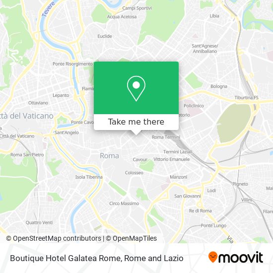 Boutique Hotel Galatea Rome map
