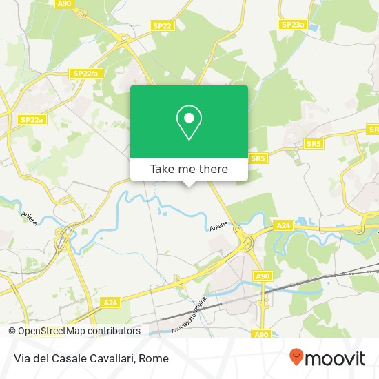 Via del Casale Cavallari map