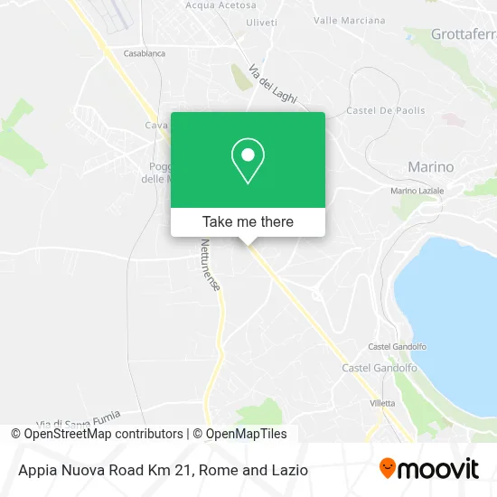 Appia Nuova Road Km 21 map