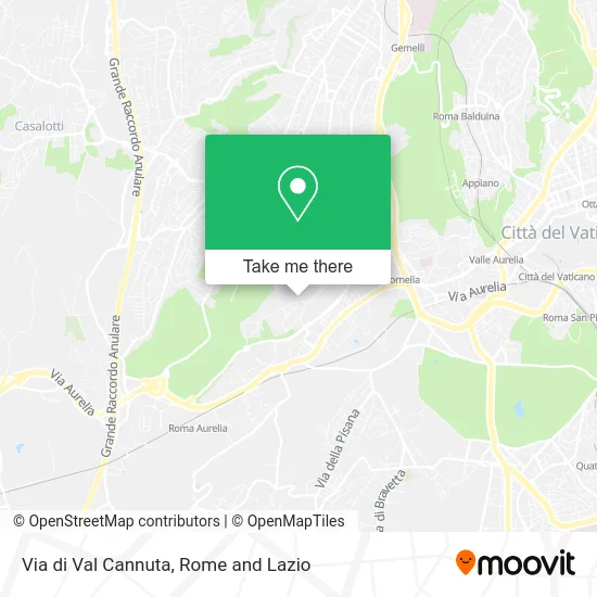 Val Cannuta Street map