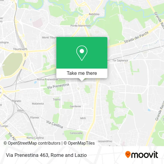 Prenestina Street 463 map