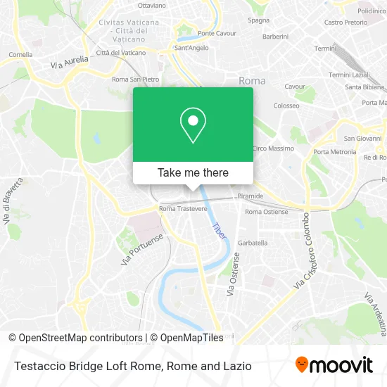 Testaccio Bridge Loft Rome map