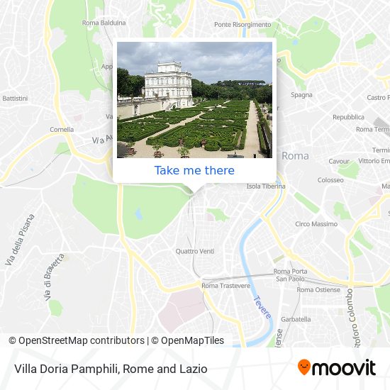 Villa Doria Pamphili map