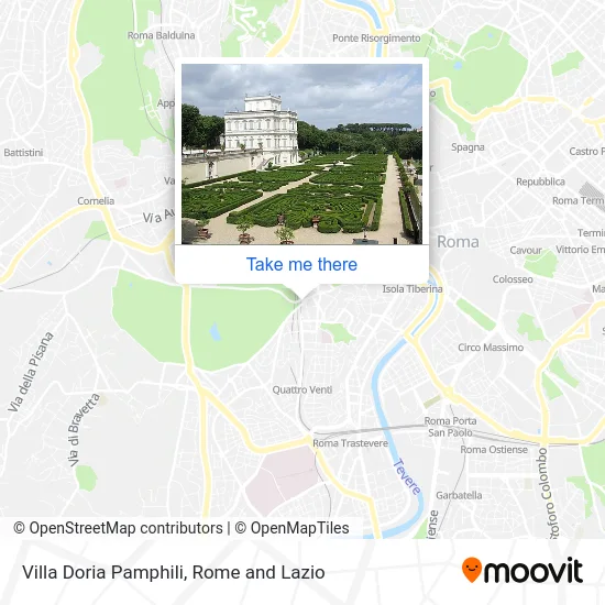 Villa Doria Pamphili map