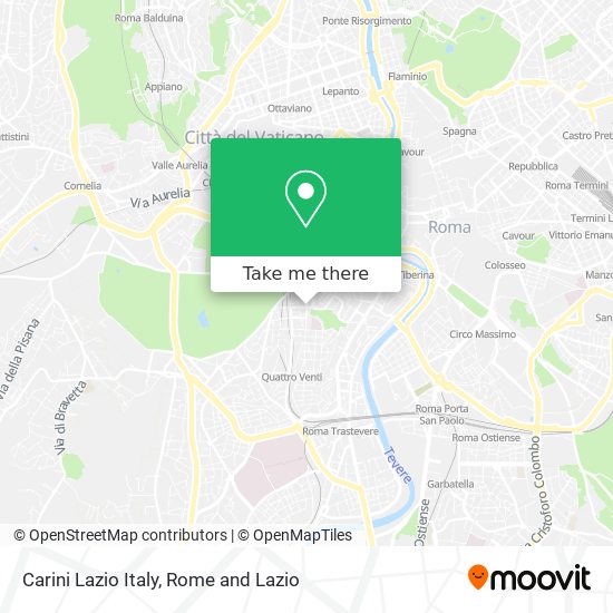 Carini Lazio Italy map