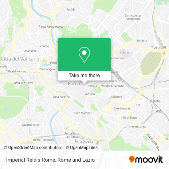 Imperial Relais Rome map