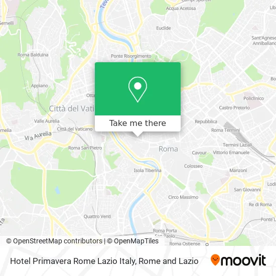 Primavera Hotel Rome Lazio Italy map