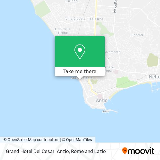 Grand Hotel Dei Cesari Anzio map