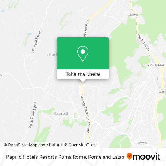 Papillo Hotels Resorts Roma Rome map