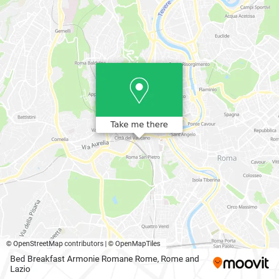 Bed and Breakfast Harmonic Romans Rome map