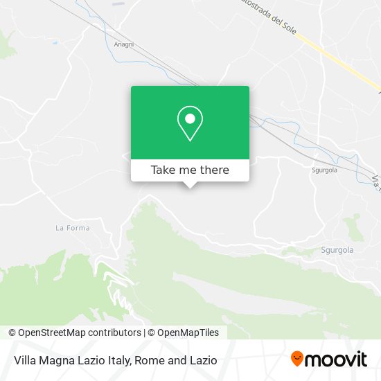 Villa Magna Lazio Italy map