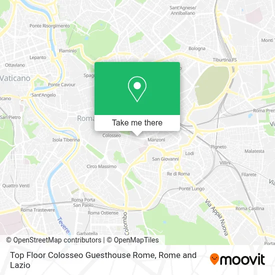 Top Floor Colosseo Guesthouse Rome map