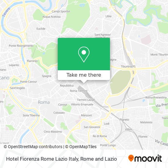 Hotel Fiorenza Rome Lazio Italy map