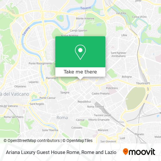 Ariana Luxury Guest House Rome map