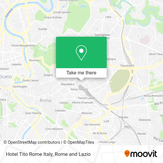 Hotel Tito Rome Italy map