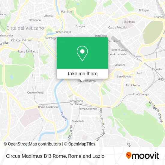 Circus Maximus Bed and Breakfast Rome map
