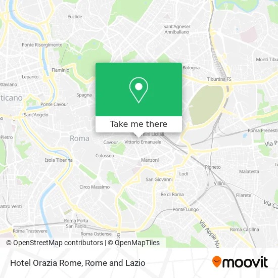 Orazia Hotel Rome map