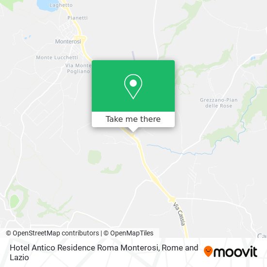 Hotel Antico Residence Roma Monterosi map