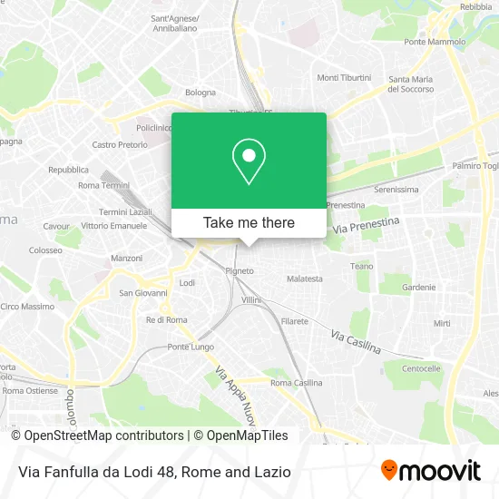 Fanfulla da Lodi Street 48 map