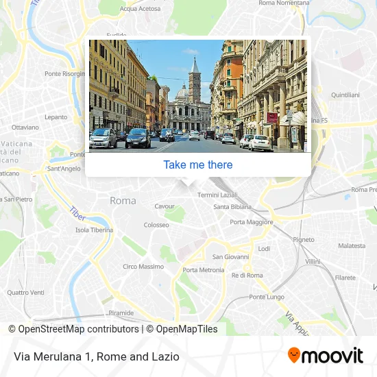 Via Merulana 1 map