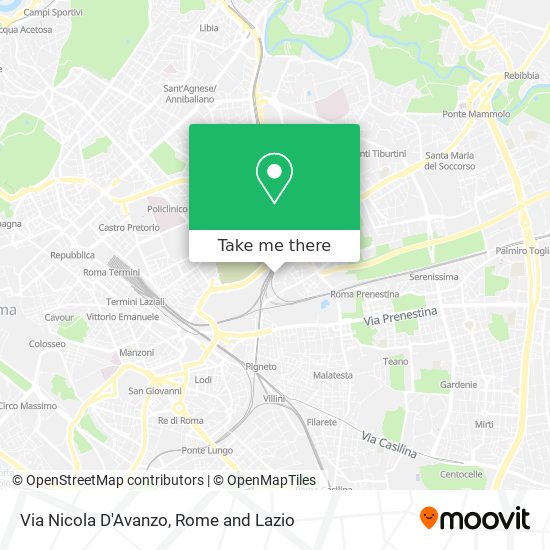 Via Nicola D'Avanzo map
