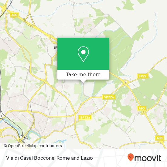 Via di Casal Boccone map