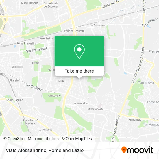 Alessandrino Avenue map