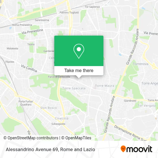 Alessandrino Avenue 69 map