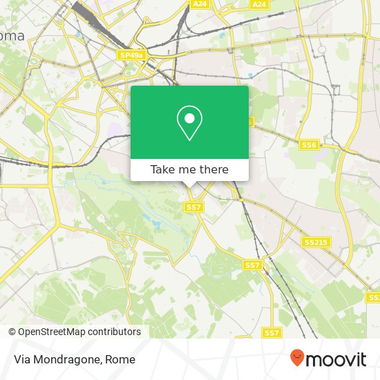 Via Mondragone map