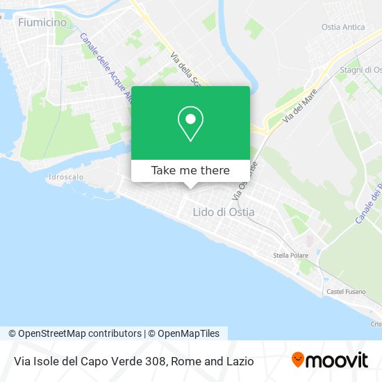 Via Isole del Capo Verde 308 map