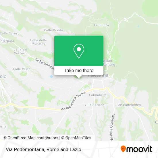 Via Pedemontana map