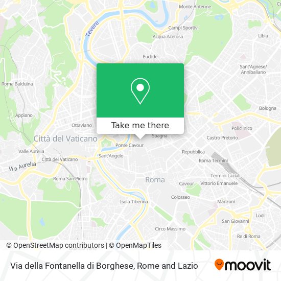 Via della Fontanella di Borghese map