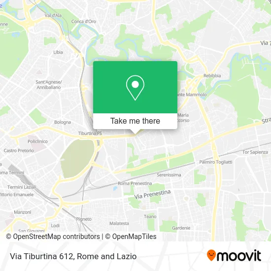 Tiburtina Road 612 map
