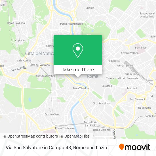 Via San Salvatore in Campo 43 map