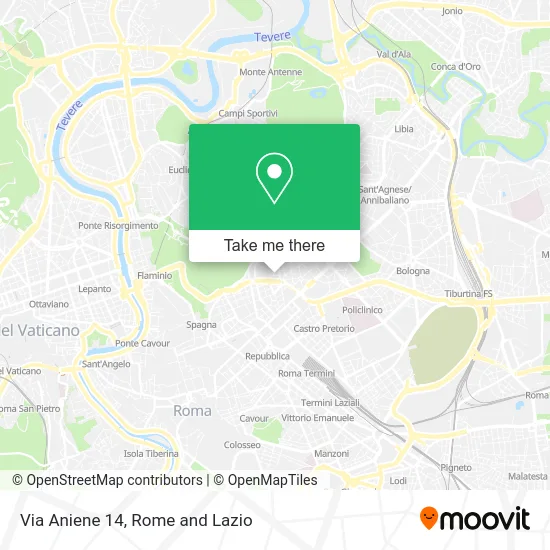 Via Aniene 14 map