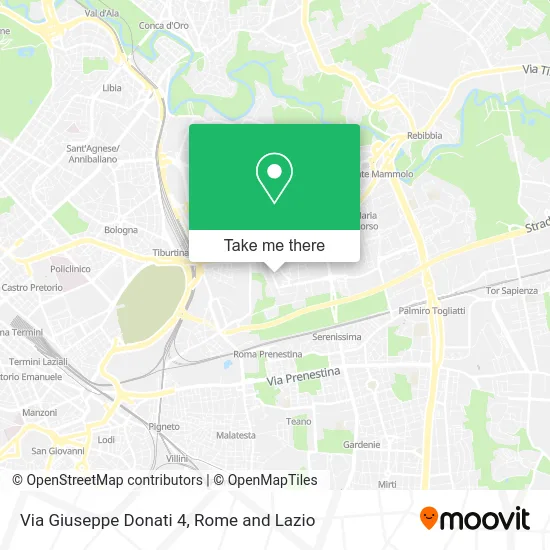 Giuseppe Donati Street 4 map